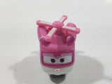 2016 Alpha Audley Miniature Helicopter with Eyes Pink and White Die Cast Toy Car Vehicle