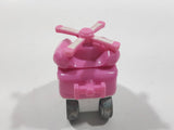2016 Alpha Audley Miniature Helicopter with Eyes Pink and White Die Cast Toy Car Vehicle