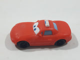 Disney Pixar Cars Taxi Cab Red PVC Hard Rubber Toy Car Vehicle