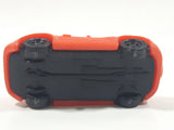 Disney Pixar Cars Taxi Cab Red PVC Hard Rubber Toy Car Vehicle