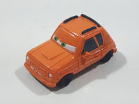 Disney Pixar Cars Orange Hatchback Mini PVC Hard Rubber Toy Car Vehicle