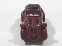 Disney Pixar Maroon Dark Red Brown Miniature PVC Hard Rubber Toy Car Vehicle