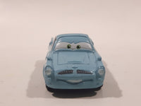 Disney Pixar Cars Light Blue Green Car Mini PVC Hard Rubber Toy Car Vehicle