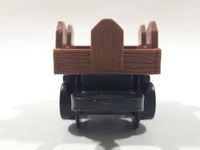 2003 Mattel Geotrax Wood Look Wagon Train Car 3 7/8" Long Plastic Toy Car Vehicle 1903CK