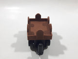 2003 Mattel Geotrax Wood Look Wagon Train Car 3 7/8" Long Plastic Toy Car Vehicle 1903CK