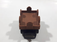 2003 Mattel Geotrax Wood Look Wagon Train Car 3 7/8" Long Plastic Toy Car Vehicle 1903CK