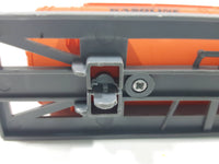 Unknown Brand Powerful Gasoline Special Design Classic 3 - 3S Fuel Tanker Car Orange 6 3/4" Long Plastic Toy Train Car Needs Repair