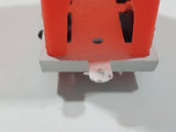 Unknown Brand Circus Passenger Car Orange and White 2 1/8" Long Plastic Die Cast Toy Vehicle Made in Hong Kong