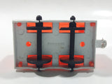 Unknown Brand Circus Passenger Car Orange and White 2 1/8" Long Plastic Die Cast Toy Vehicle Made in Hong Kong