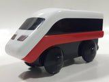 IKEA Magnetic Train Engine Locomotive Red and White 2 1/8" Long Plastic Die Cast Toy Vehicle Made in Sweden 21576