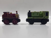 Thomas & Friends #22 Luke Green and Lady Pink Purple Wood Magnetic Toy Vehicles Damaged Corners