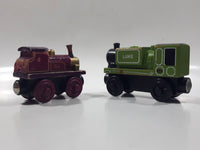 Thomas & Friends #22 Luke Green and Lady Pink Purple Wood Magnetic Toy Vehicles Damaged Corners