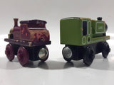 Thomas & Friends #22 Luke Green and Lady Pink Purple Wood Magnetic Toy Vehicles Damaged Corners