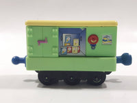 2010 Ludorum Learning Curve Chuggington Refrigerated Food Car Green Die Cast Toy Vehicle with Sliding Side Door
