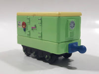 2010 Ludorum Learning Curve Chuggington Refrigerated Food Car Green Die Cast Toy Vehicle with Sliding Side Door