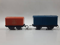 2013 Thomas & Friends Blue and Orange Train Car Plastic Toy Vehicles