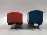 2013 Thomas & Friends Blue and Orange Train Car Plastic Toy Vehicles