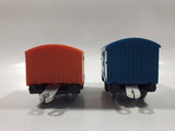 2013 Thomas & Friends Blue and Orange Train Car Plastic Toy Vehicles