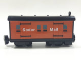 1997 Bandai Thomas & Friends Sodor Mail Brown Train Car Plastic Toy Vehicle Magnetic