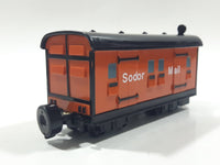 1997 Bandai Thomas & Friends Sodor Mail Brown Train Car Plastic Toy Vehicle Magnetic