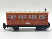 1992 Bandai Thomas & Friends Annie Brown Passenger Train Car Plastic Toy Vehicle Magnetic