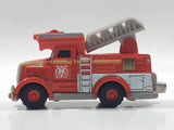 2010 Mattel Thomas & Friends Flynn Ladder Fire Truck Red Orange 4 1/8" Long Magnetic Die Cast Toy Vehicle V7639