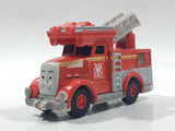 2010 Mattel Thomas & Friends Flynn Ladder Fire Truck Red Orange 4 1/8" Long Magnetic Die Cast Toy Vehicle V7639