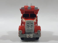 2010 Mattel Thomas & Friends Flynn Ladder Fire Truck Red Orange 4 1/8" Long Magnetic Die Cast Toy Vehicle V7639