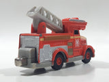 2010 Mattel Thomas & Friends Flynn Ladder Fire Truck Red Orange 4 1/8" Long Magnetic Die Cast Toy Vehicle V7639