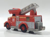 2010 Mattel Thomas & Friends Flynn Ladder Fire Truck Red Orange 4 1/8" Long Magnetic Die Cast Toy Vehicle V7639