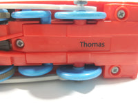 2009 Mattel Thomas & Friends Trackmaster Blue #1 Thomas The Tank Engine Pulling Grey Gravel Car 9" Long Plastic Toy Vehicle R9626