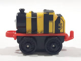 2014 Thomas & Friends Minis #5 James Yellow and Black Striped 2" Long Plastic Die Cast Toy Vehicle CGM30