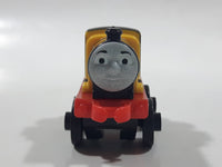 2014 Thomas & Friends Minis #5 James Yellow and Black Striped 2" Long Plastic Die Cast Toy Vehicle CGM30