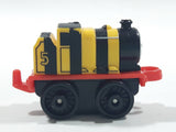 2014 Thomas & Friends Minis #5 James Yellow and Black Striped 2" Long Plastic Die Cast Toy Vehicle CGM30