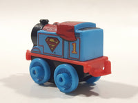 2014 Thomas & Friends Minis DC Comics #1 Superman Thomas Blue 2" Long Plastic Die Cast Toy Vehicle CGM30