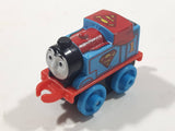 2014 Thomas & Friends Minis DC Comics #1 Superman Thomas Blue 2" Long Plastic Die Cast Toy Vehicle CGM30