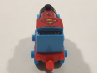 2014 Thomas & Friends Minis DC Comics #1 Superman Thomas Blue 2" Long Plastic Die Cast Toy Vehicle CGM30