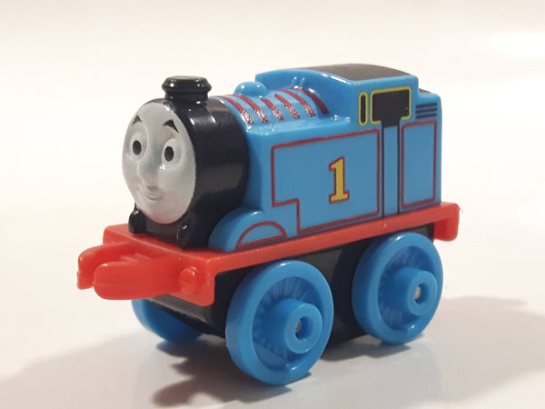 2014 Thomas & Friends Minis #1 Thomas Blue 2" Long Plastic Die Cast Toy Vehicle CGM30