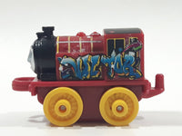 2014 Thomas & Friends Minis Victor Graffiti Dark Red 2" Long Plastic Die Cast Toy Vehicle CGM30