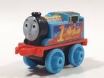 2014 Thomas & Friends Minis #1 Thomas Blue with Flames 2" Long Plastic Die Cast Toy Vehicle CGM30