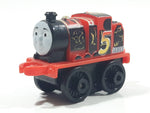 2014 Thomas & Friends Minis #5 James Lion Racing Red Black 2" Long Plastic Die Cast Toy Vehicle CGM30