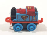 2014 Thomas & Friends Minis DC Comics #1 Superman Thomas Blue 2" Long Plastic Die Cast Toy Vehicle CGM30