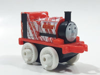 2014 Thomas & Friends Minis Skarloey Red and White Striped 2" Long Plastic Die Cast Toy Vehicle CGM30