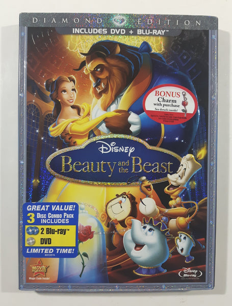 1991 Disney Beauty and the Beast Diamond Edition DVD + Blu Ray DVD Movie Film Disc - USED