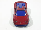 2004 Hot Wheels Track Aces Speed Blaster Metallic Dark Red Die Cast Toy Car Vehicle