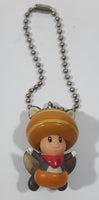 Nintendo Super Mario Flying Squirrel Toad Miniature Small 1 1/8" Tall Key Chain Charm