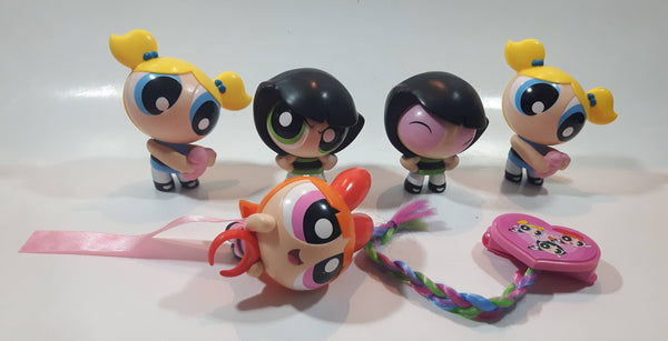 2016, 2017 McDonald's Power Puff Girls Plastic Toys Lot of 6