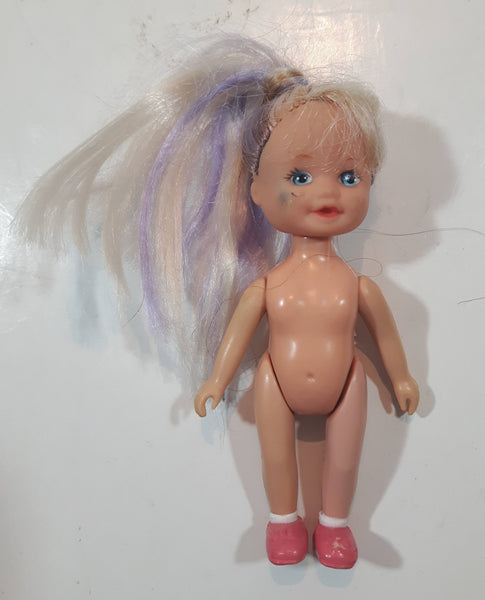 Pink Shoe Doll 4 1/4" Tall Plastic Toy Doll Figure No Clothing