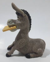 2010 McDonald's Shrek Forever After Donkey Character with Waffle in His Mouth 3 3/4" Tall Toy Figure