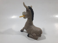 2010 McDonald's Shrek Forever After Donkey Character with Waffle in His Mouth 3 3/4" Tall Toy Figure